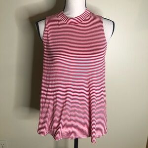 Love Tree red striped tank top size medium